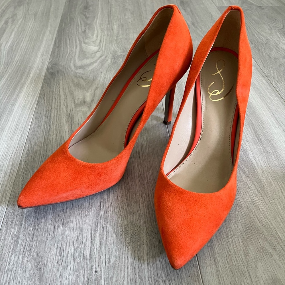 Sam Edelman Hazel Suede Pumps - Dark Grapefruit - 8.5